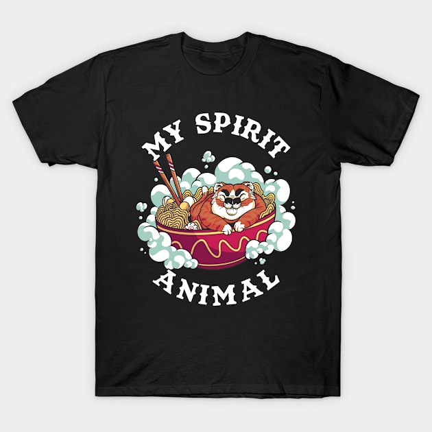 Tiger Is My Spirit Animal Funny Tiger Gift T-Shirt by CatRobot